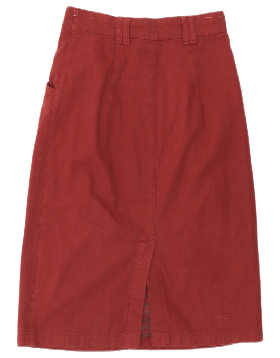 jupe midi femme vintage IT 40 coton bordeaux moyen