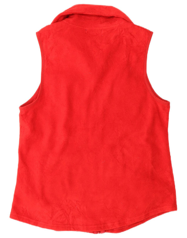 Chaps Gilet Polaire Femme UK 16 Large Rouge Polyester
