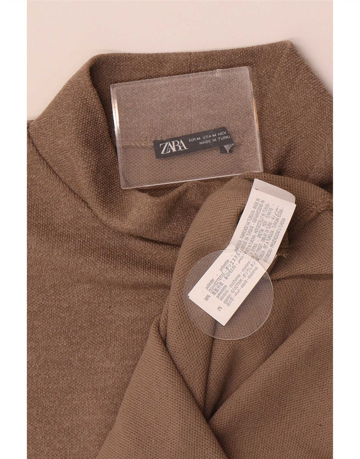 Zara Femme Débardeur UK 12 Marron Moyen Polyester