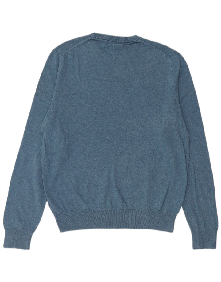 Marks & Spencer Pull Col Rond Homme Bleu Moyen Coton