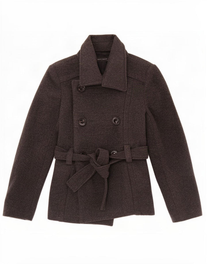 Zara Femme Caban UK 12 Laine Gris Moyen