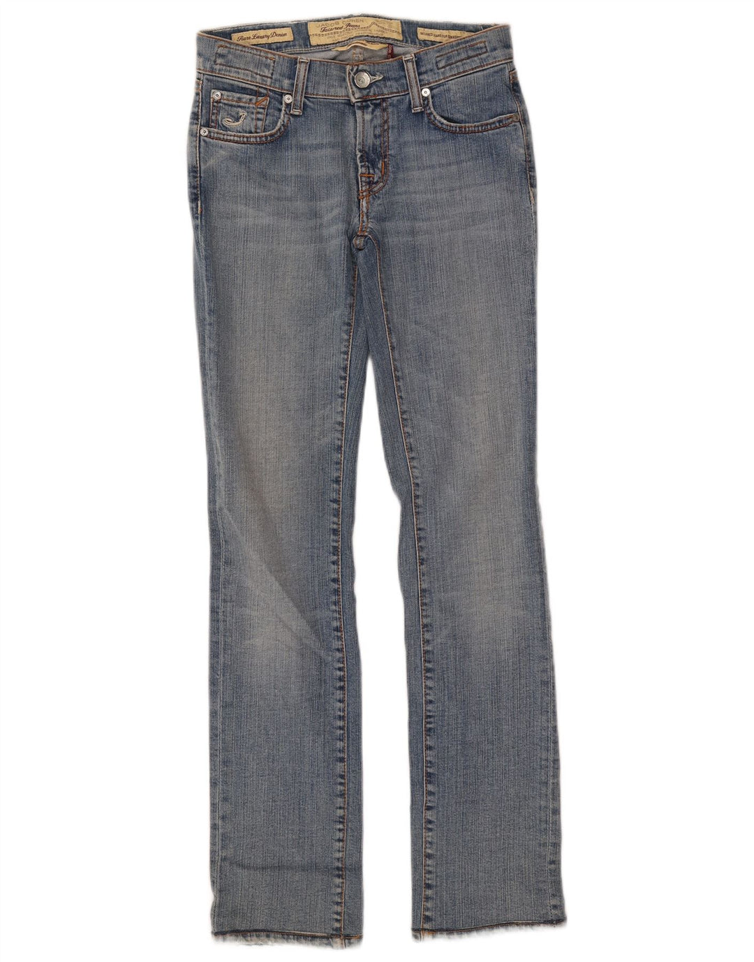 Jacob Cohen Jean droit ajusté pour femme W26 L31 en coton bleu