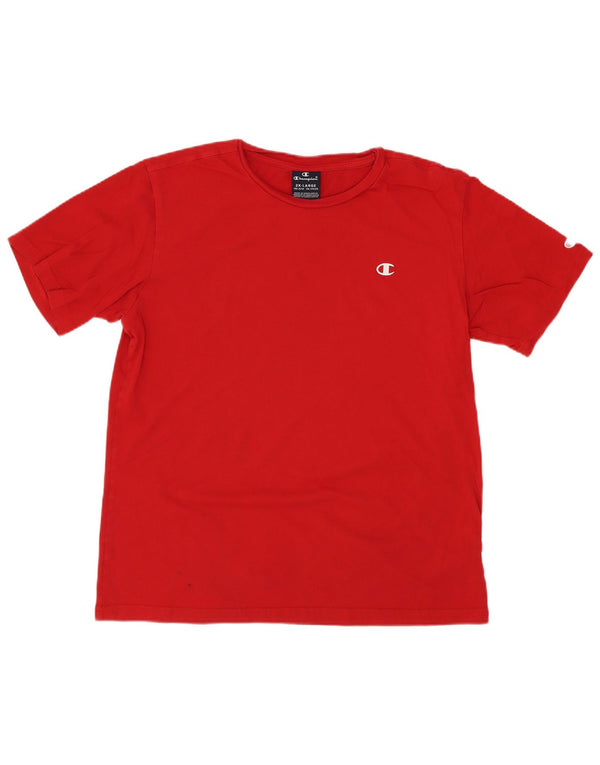 Champion T-Shirt Garçon 15-16 ans 2XL Rouge Coton