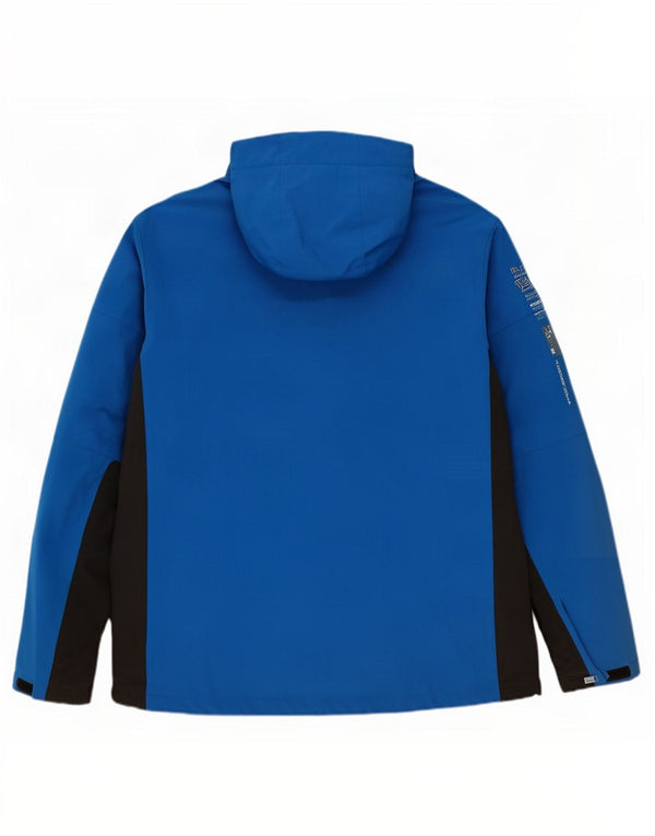 Mountain Warehouse Veste de pluie à capuche pour homme UK 44 2XL Bleu Colorblock