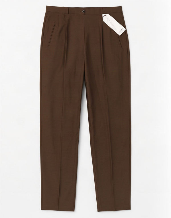 Basler Pantalon de costume fuselé taille haute pour femme UK 10 Small W26 L31 Kaki