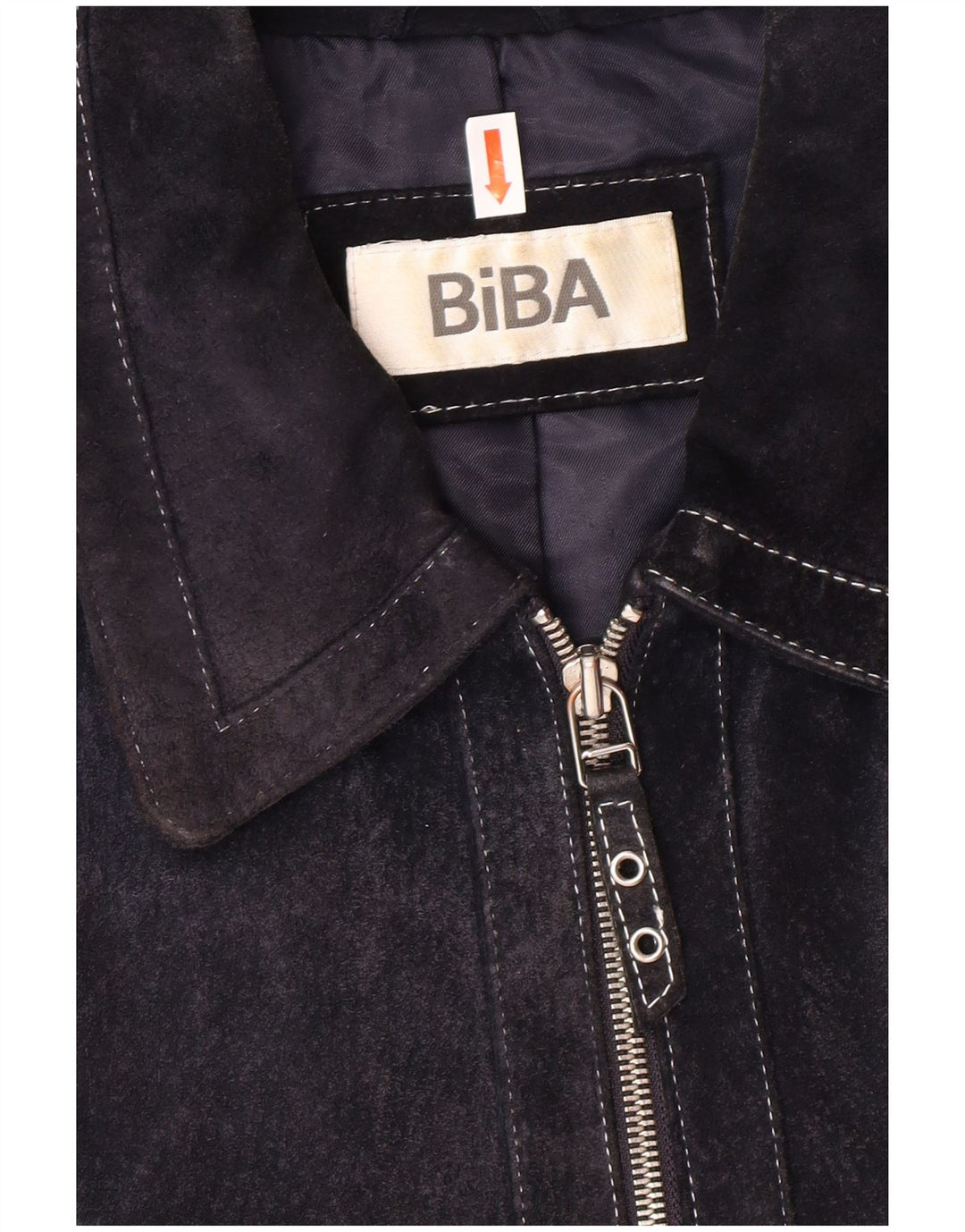 BIBA Veste en daim pour femme UK 16 Large Bleu marine