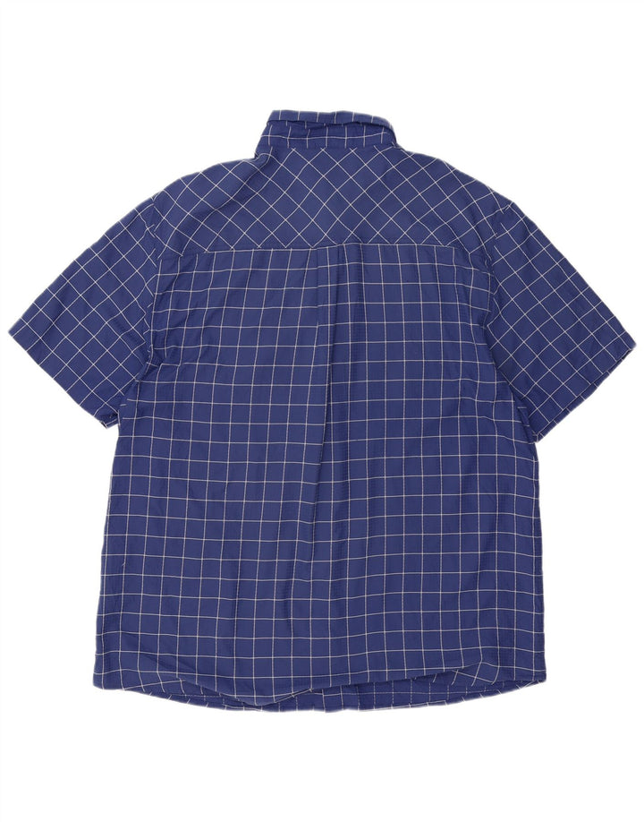 Rohan Chemise à Manches Courtes Homme XL Bleu Carreaux Polyamide