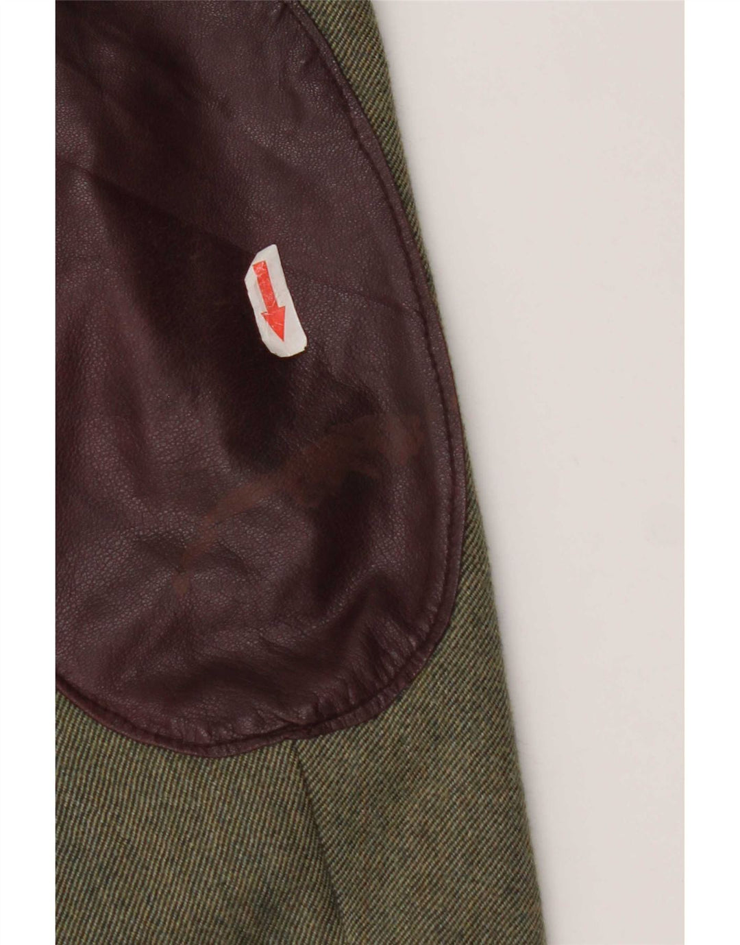 vintage Homme 3 Bouton Blazer Veste UK 38 Medium Kaki Colourblock