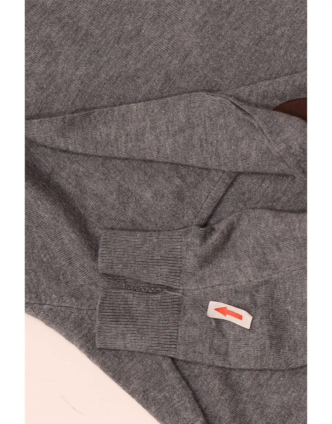 Zara Pull Col V Homme Gris Moyen Viscose