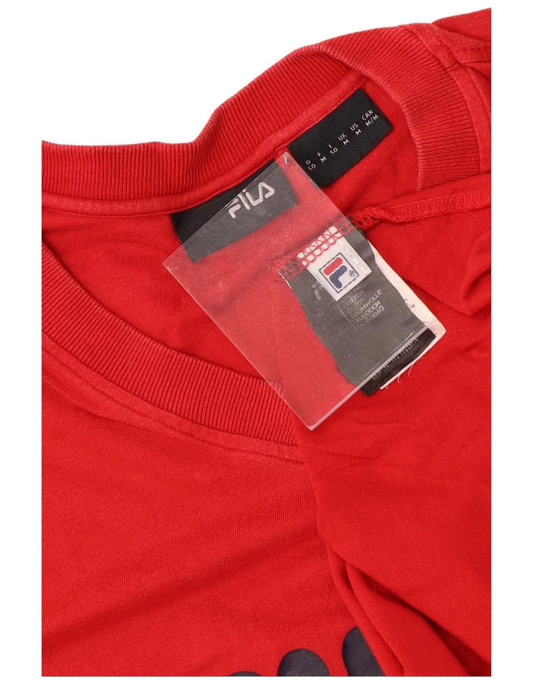 FILA T-Shirt Graphique Homme Rouge Moyen Coton