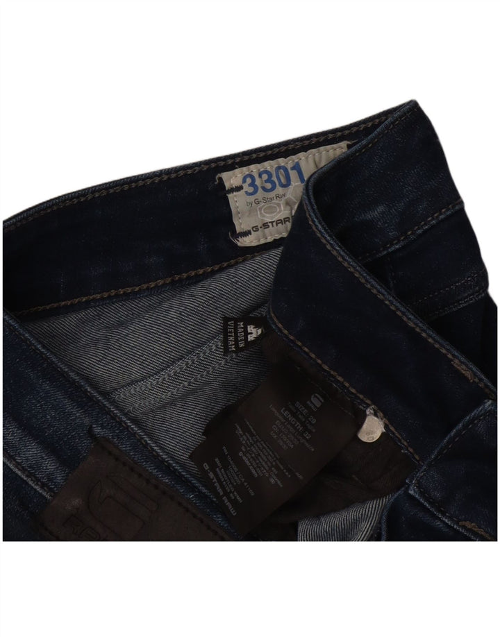 G-Star Femme 3301 Jean Évasé W29 L32 Bleu Marine Coton