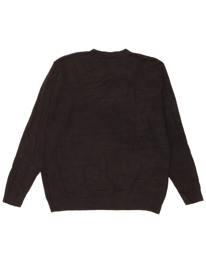 Zara Pull à col rond pour homme Petit Noir Viscose