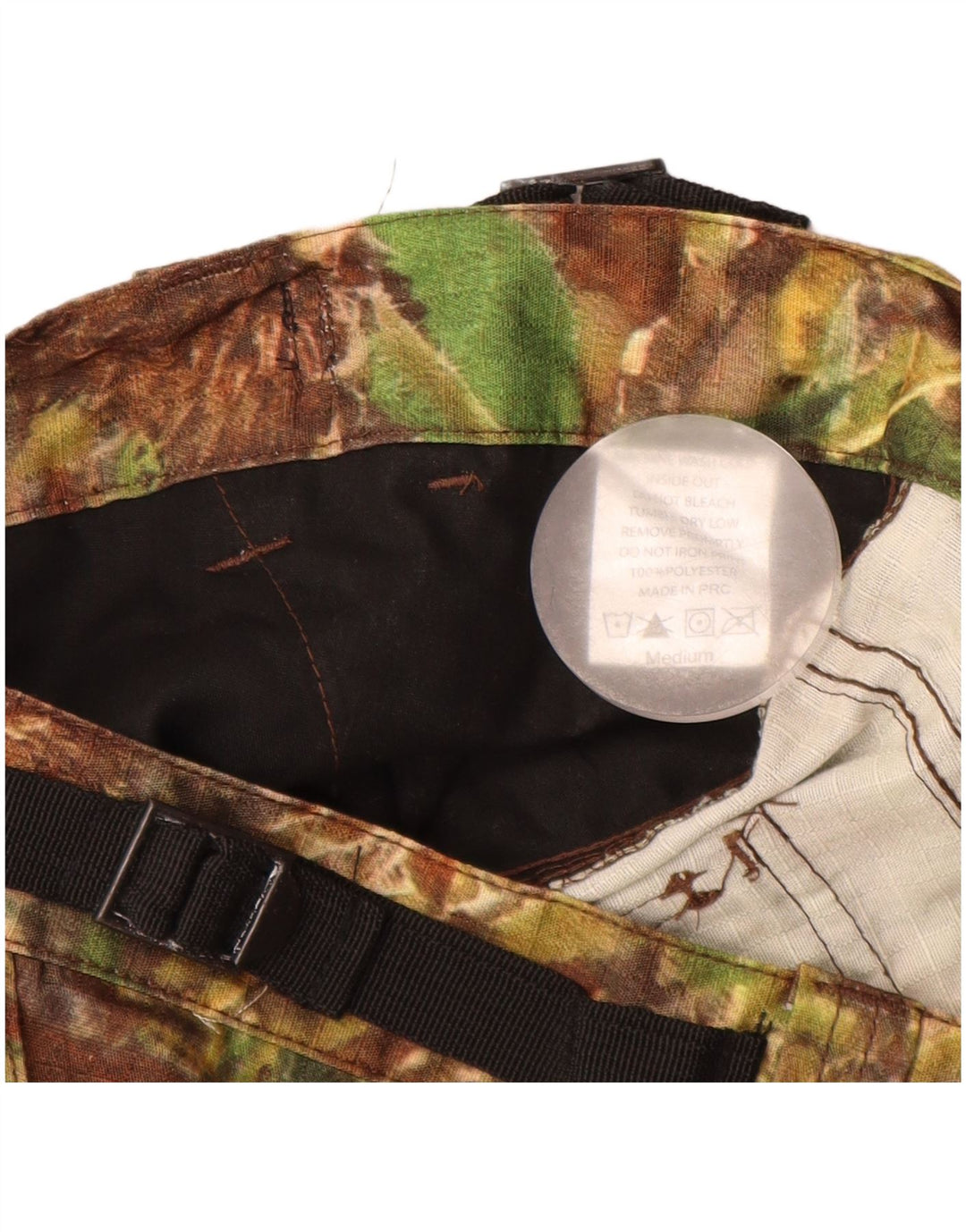 VINTAGE Pantalon cargo droit pour homme Moyen W32 L31 Kaki Floral Polyester