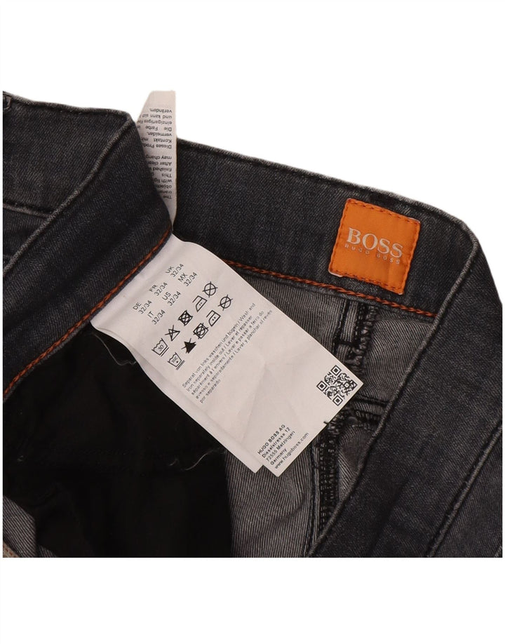 Hugo Boss Jean droit W32 L34 gris coton homme