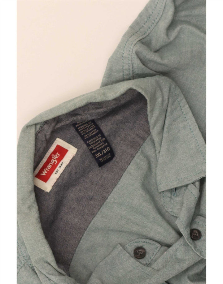 Wrangler Chemise à manches courtes pour homme 3XL Vert Coton