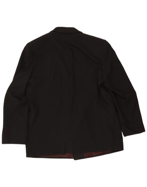 Wilvorst Veste blazer double boutonnage pour homme UK 40 Grande laine noire