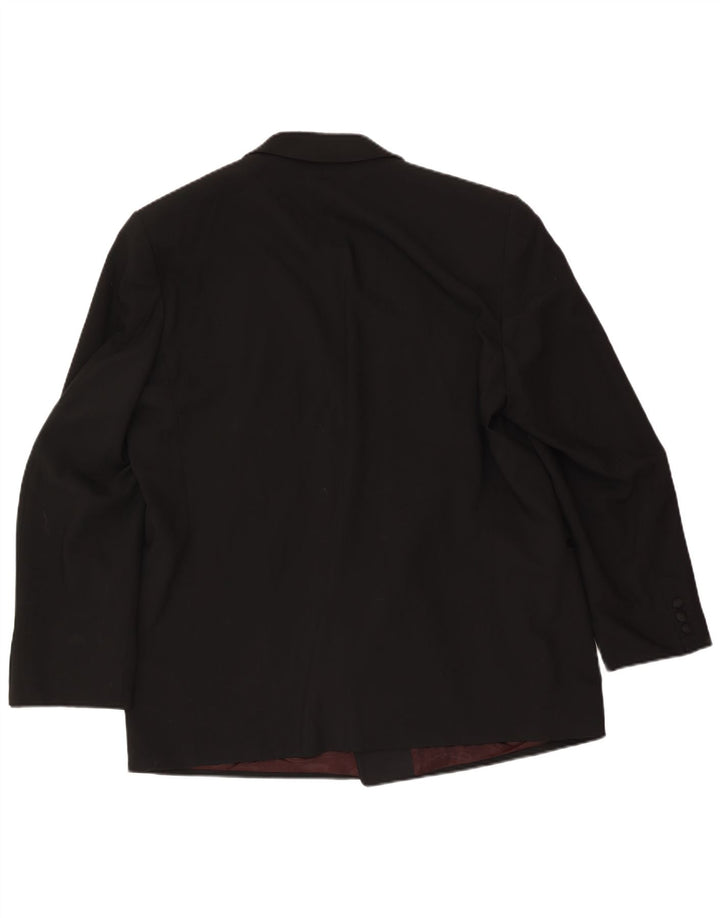 Wilvorst Veste blazer double boutonnage pour homme UK 40 Grande laine noire