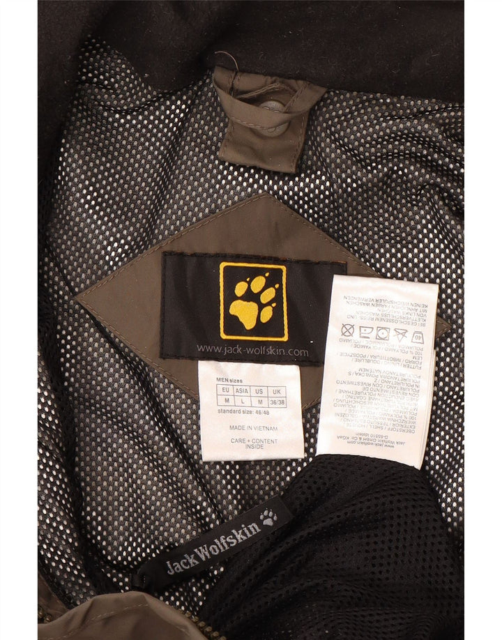 JACK WOLFSKIN Veste de Pluie Homme UK 36/38 Marron Moyen Colourblock Polyamide