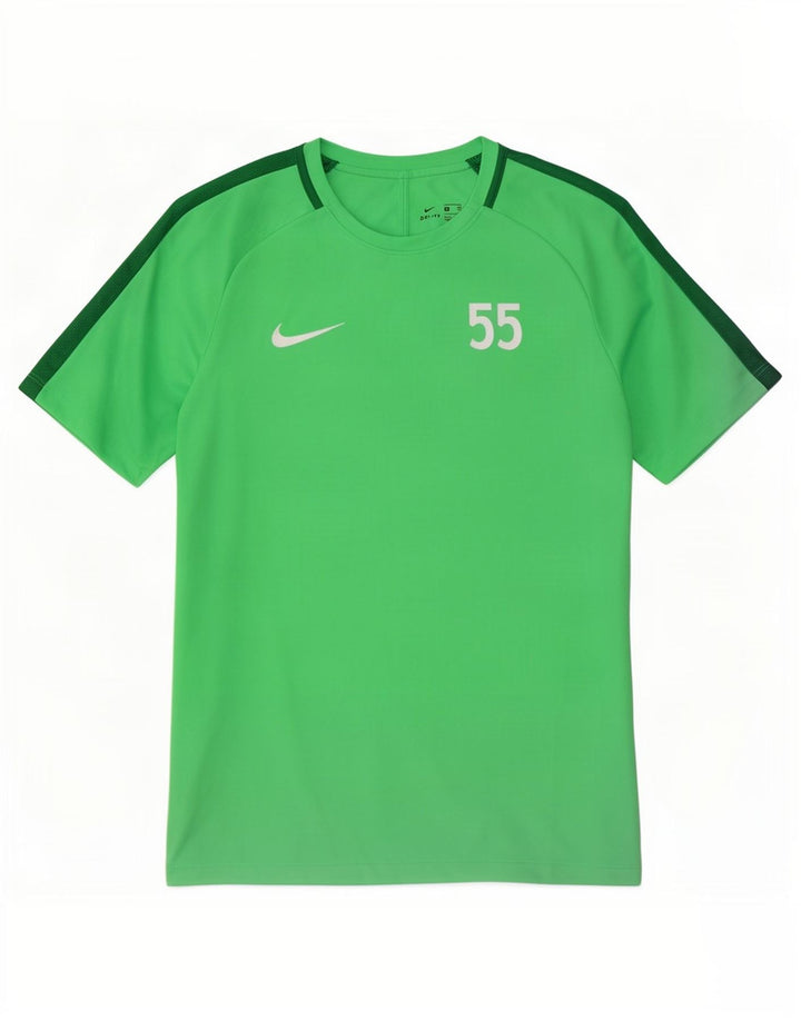 Nike Hommes Dri Fit Graphic T-Shirt Haut Vert Moyen Colorblock Polyester