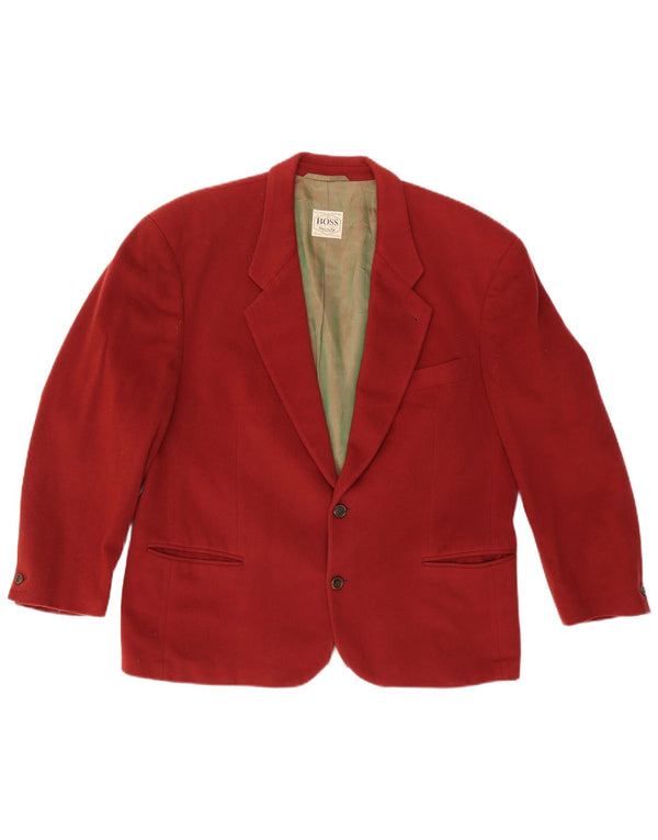 Hugo Boss Veste blazer à 2 boutons pour homme EU 54 2XL Rouge Laine