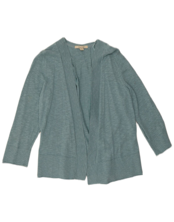 White Stuff Cardigan ouvert à manches 3/4 pour femme UK 10 Small Bleu Coton