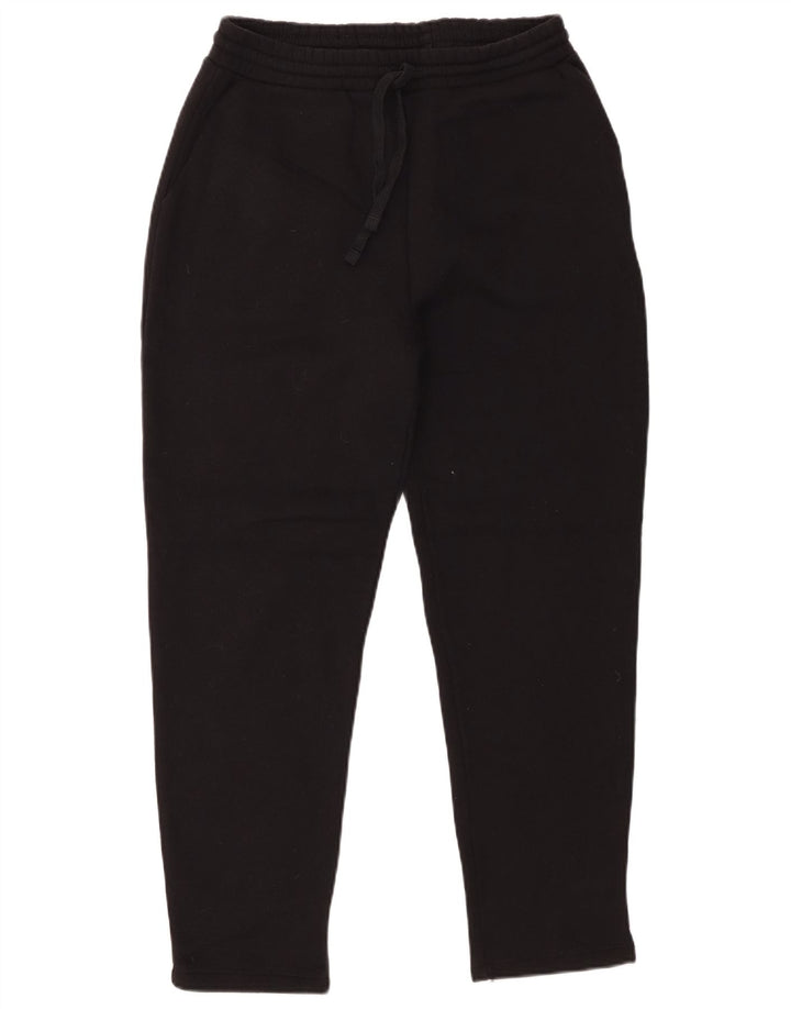 Zara Pantalon de survêtement pour femme UK 12 Coton noir moyen