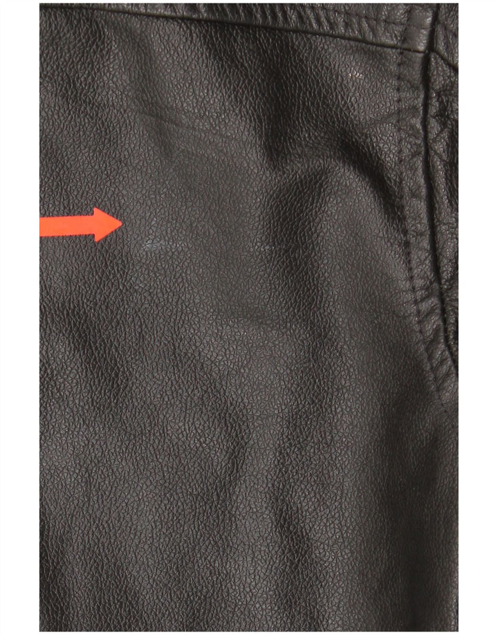 4 You Veste en cuir pour homme UK 38 Cuir noir moyen