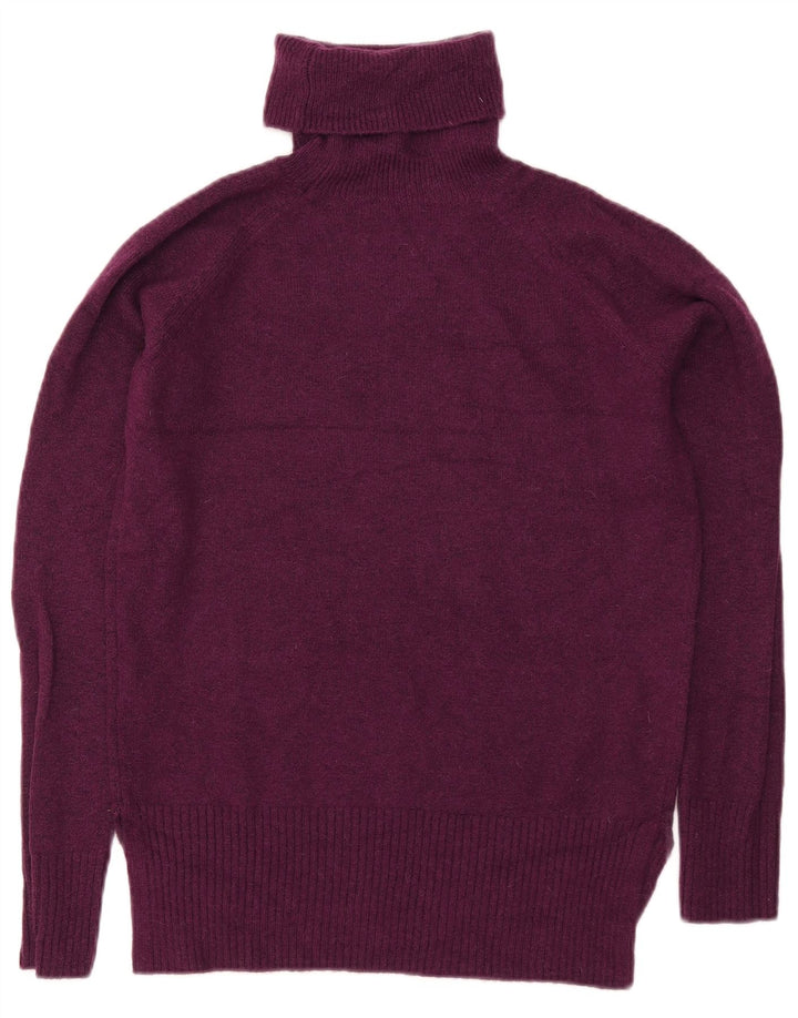 HOBBS Pull surdimensionné à col roulé pour femme UK 10 Petit Bordeaux