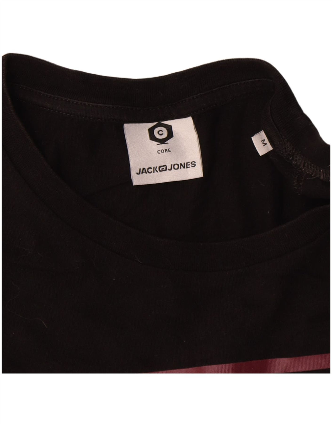 Jack & Jones T-Shirt Graphique Homme Noir Moyen Coton