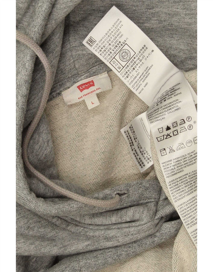 Levi's Pull à capuche en coton moucheté pour homme, grand gris