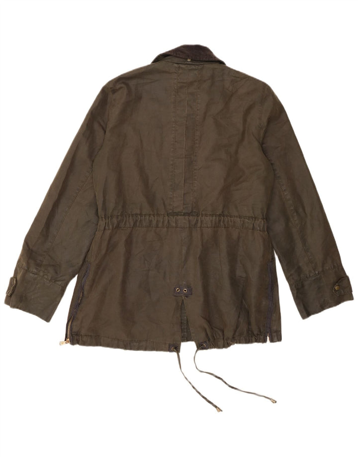 Zara Femme Trafaluc Utility Veste UK 12 Moyen Kaki Coton