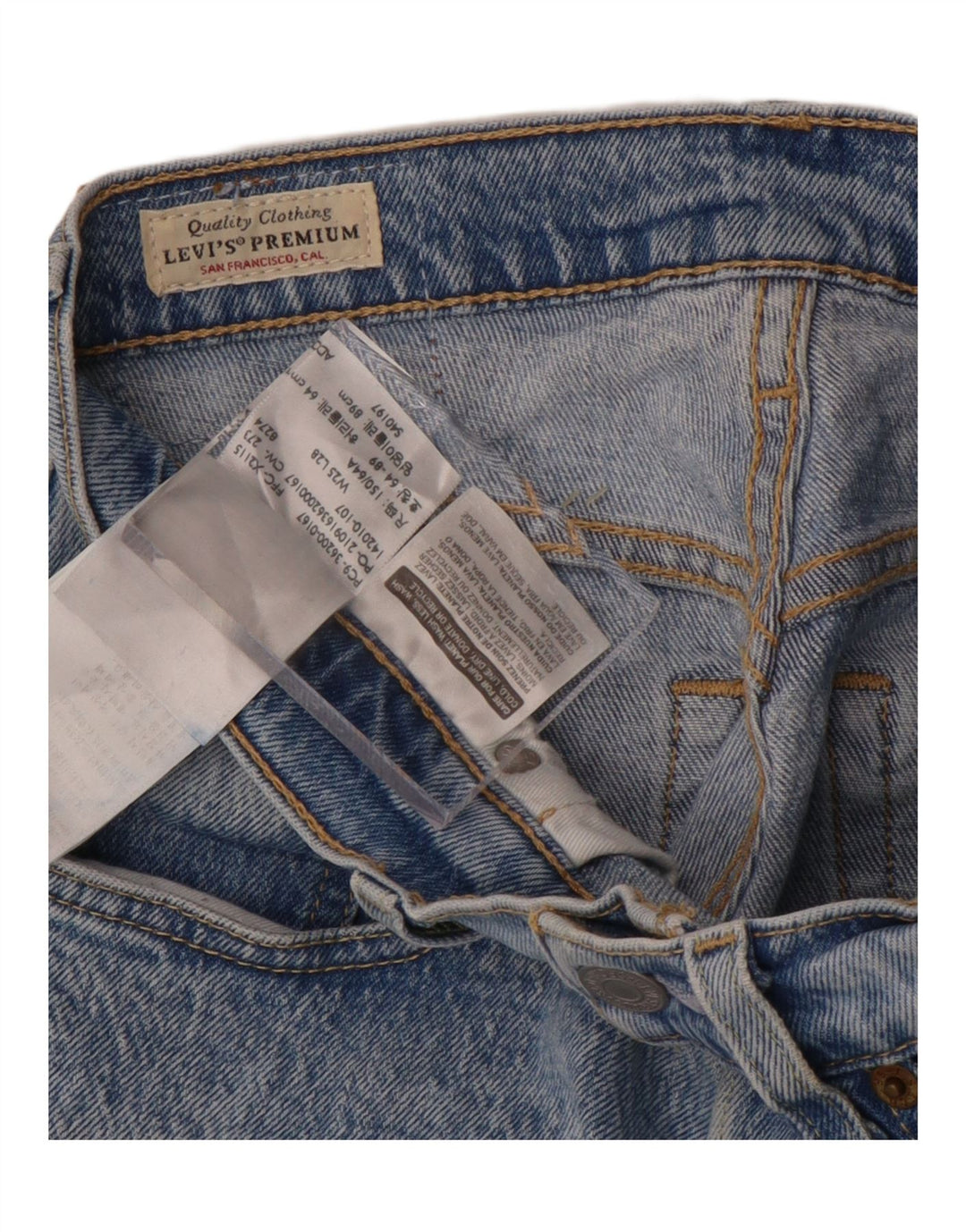 Levi's Jean droit taille haute W25 L28 homme bleu coton