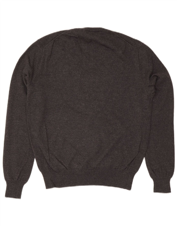 Polo Ralph Lauren Pull Col V Homme Gris Moyen Laine