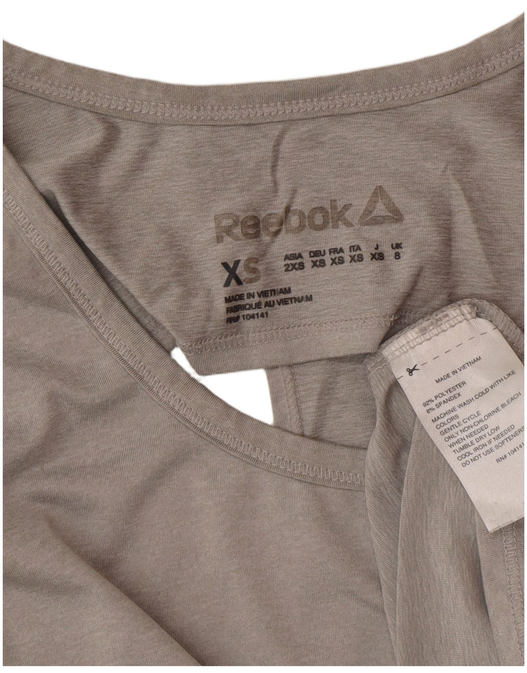 Reebok Haut à manches longues pour hommes UK 8 Small Gris Polyester Sports