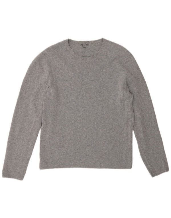 Cos Haut Femme Manches Longues UK 44 Coton Gris Moyen