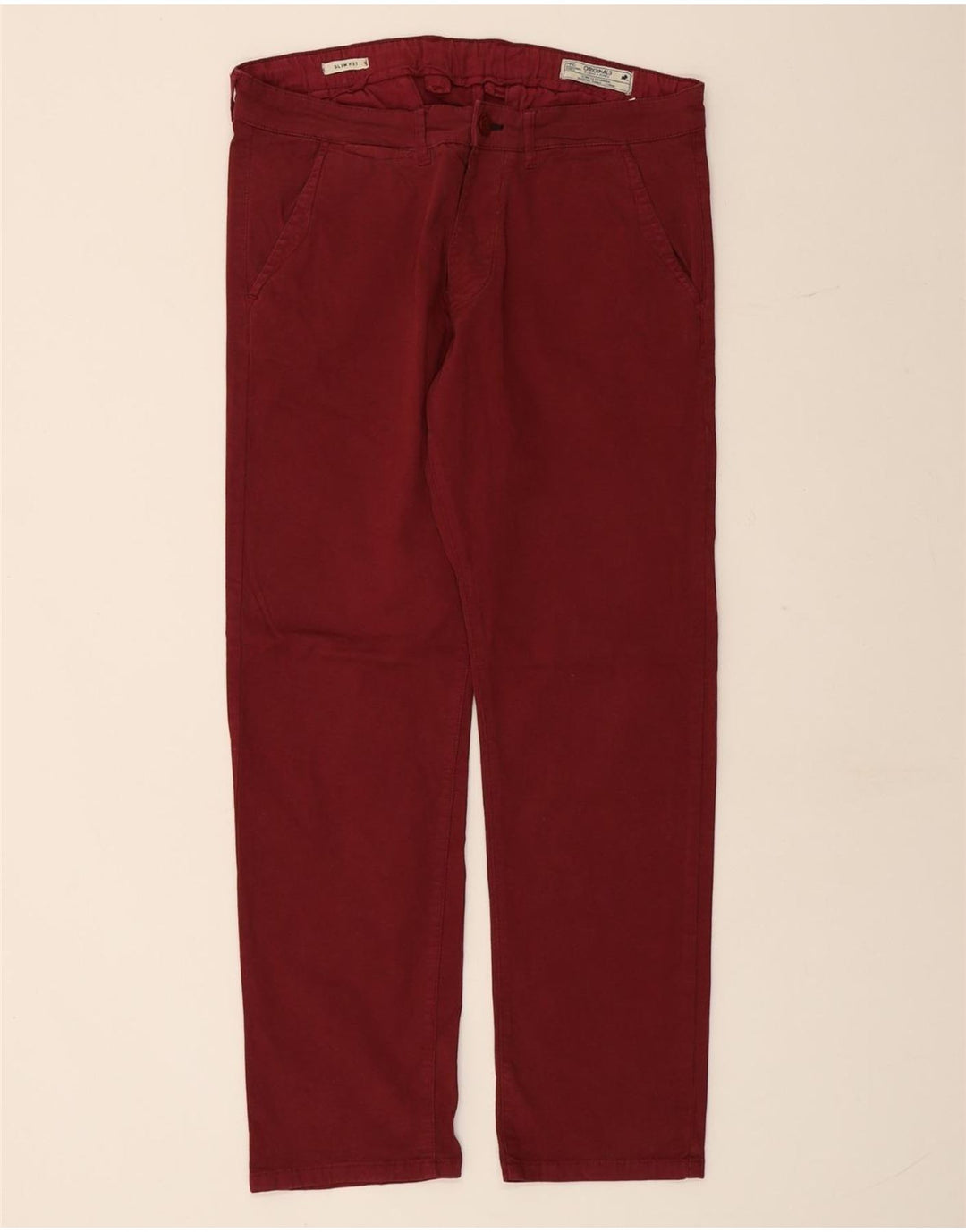 JACK & JONES Pantalon Chino Coupe Slim Homme W34 L30 Coton Bordeaux