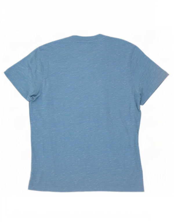 Tommy Hilfiger T-Shirt Homme Haut Large Bleu Moucheté Coton
