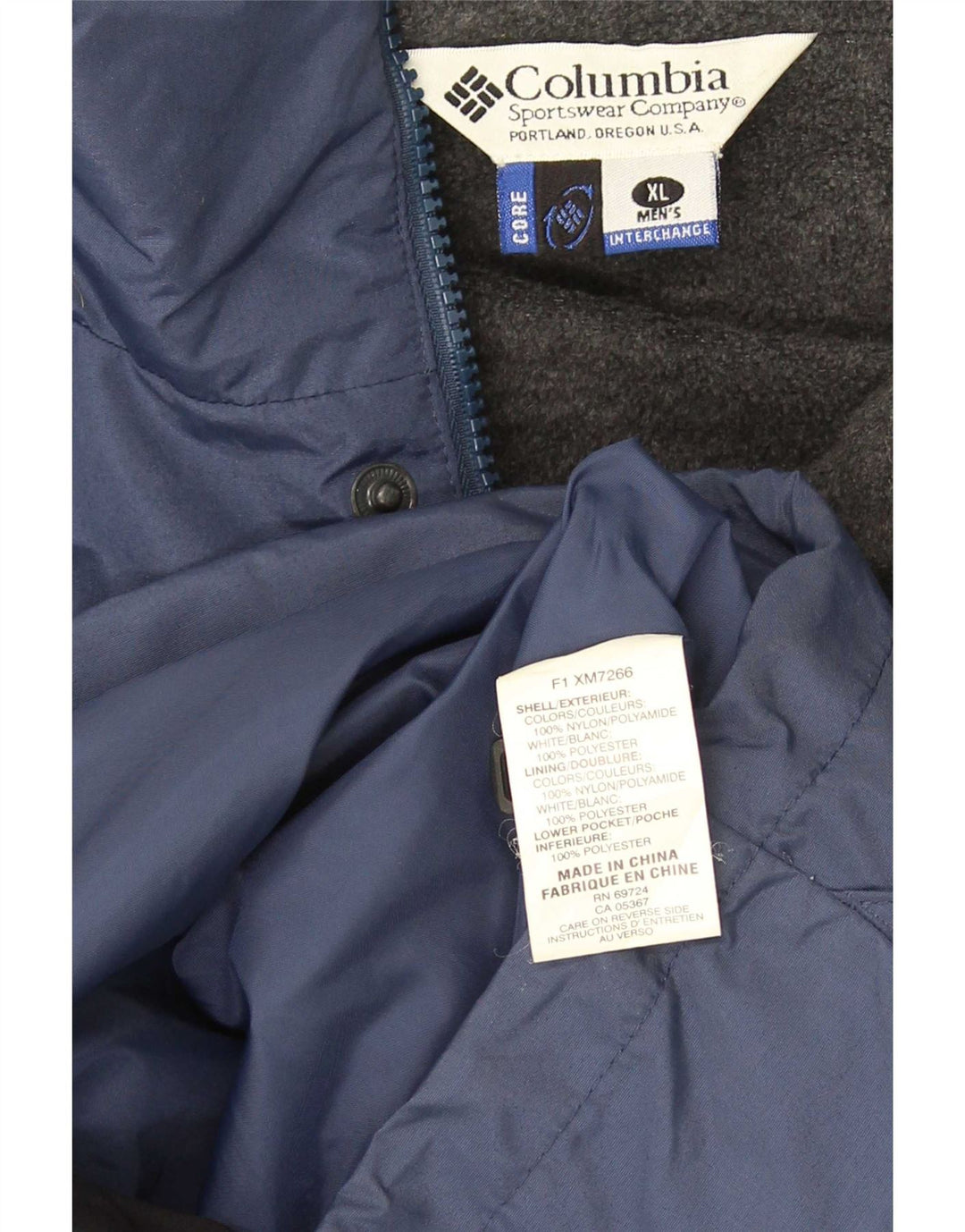 Columbia Veste coupe-vent Interchange pour homme UK 42 XL Bleu Colorblock