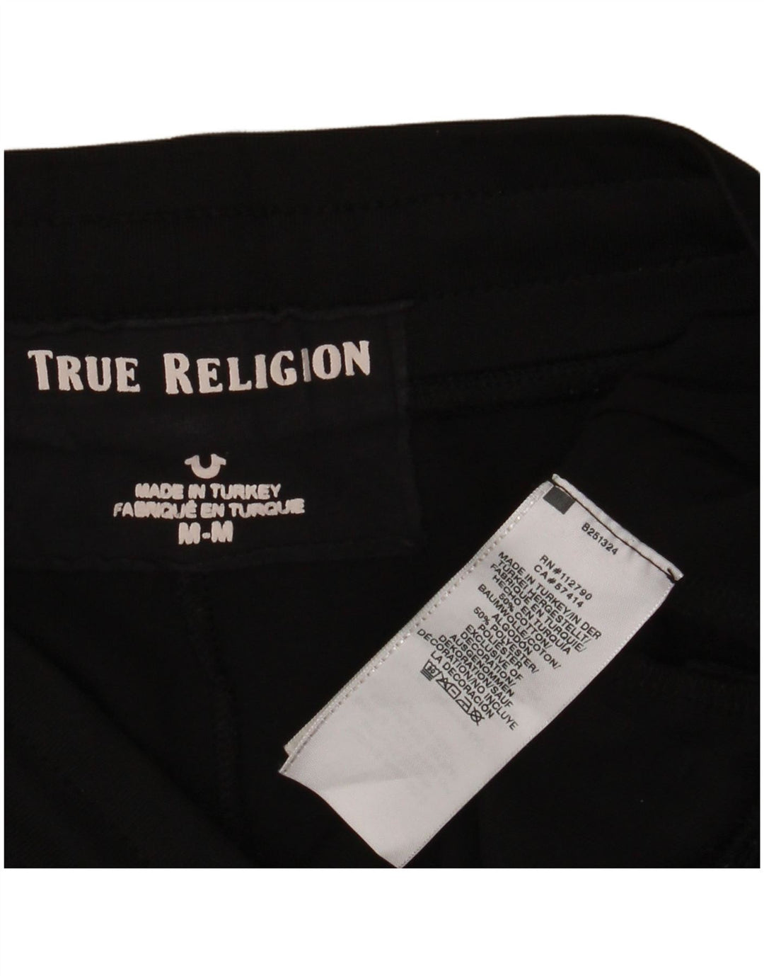 TRUE RELIGION Pantalon de survêtement pour femme UK 14 Medium Noir