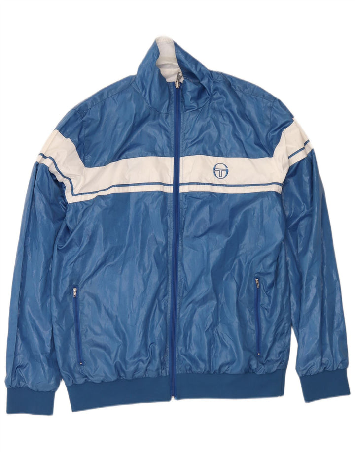 Sergio Tacchini Veste réversible pour homme UK 42 XL Bleu Colorblock Polyester