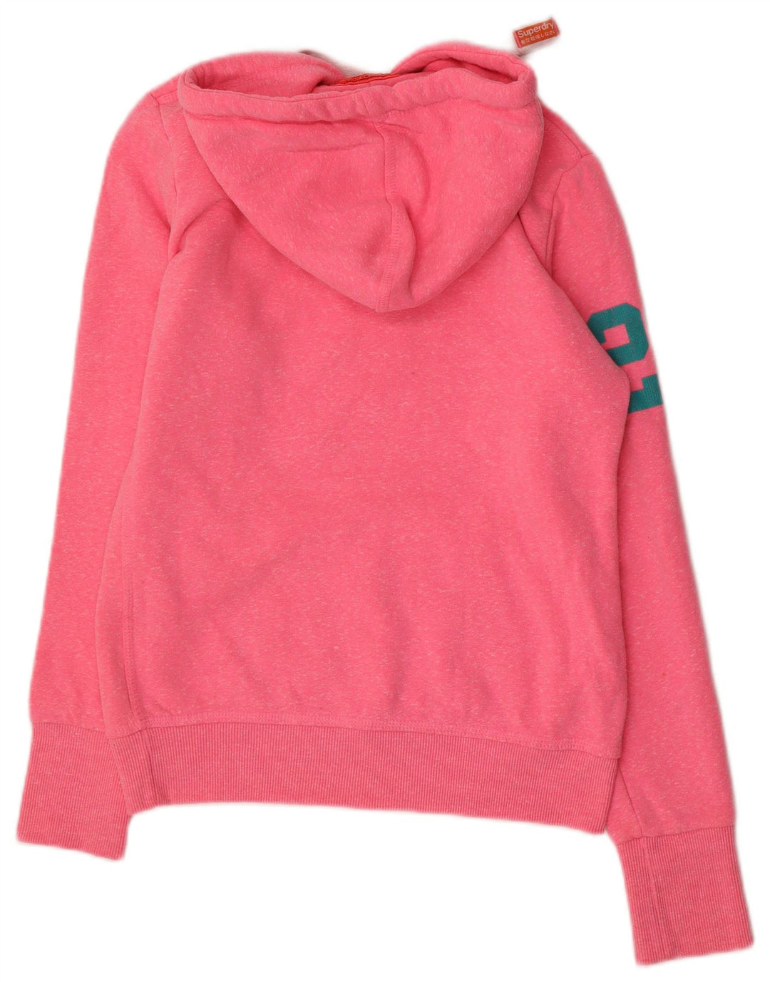SUPERDRY Pull à capuche graphique pour femme UK 10 Petit coton rose