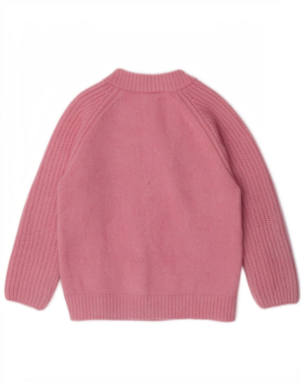 vintage Femme Cardigan Pull UK 14 Rose Moyen