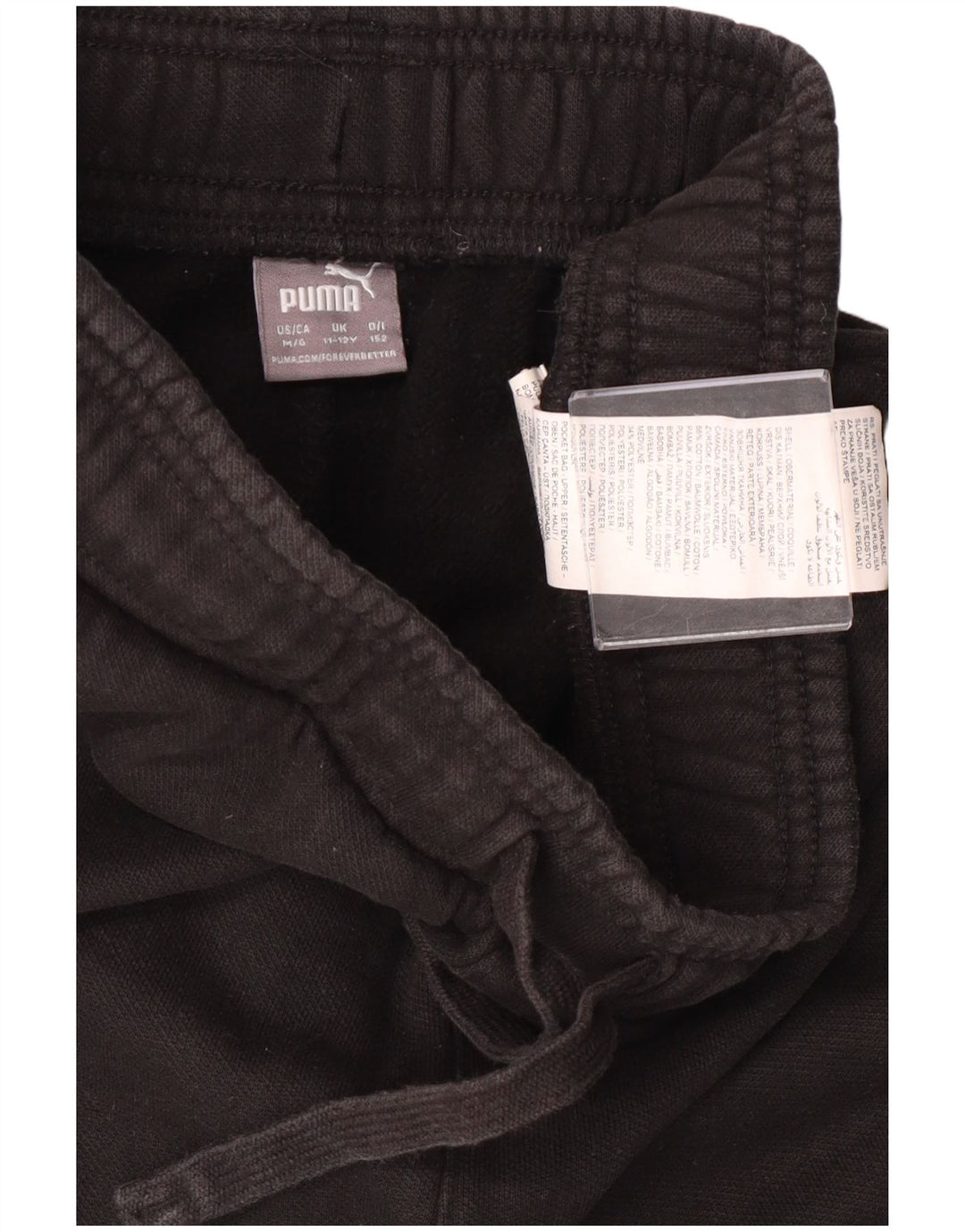 Puma Pantalon de Survêtement Graphique Garçon 11-12 ans Noir Coton
