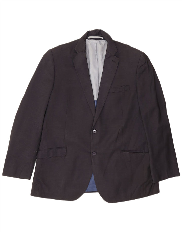 Marks & Spencer Veste blazer coupe régulière à 2 boutons pour homme EU 54 XL Bleu marine