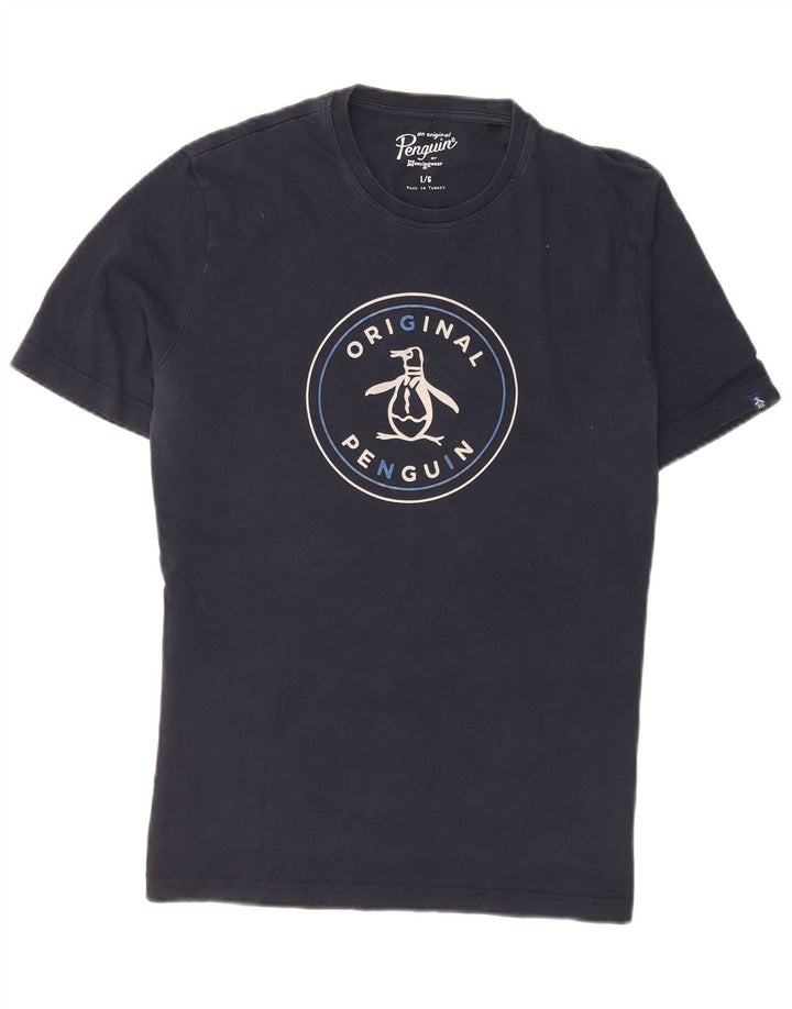 Penguin T-Shirt Graphique Homme Grand Bleu Marine Coton
