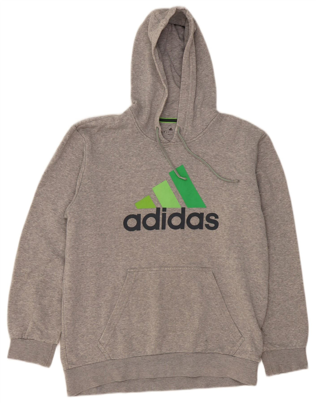 Adidas Pull à capuche graphique pour homme Gris moyen