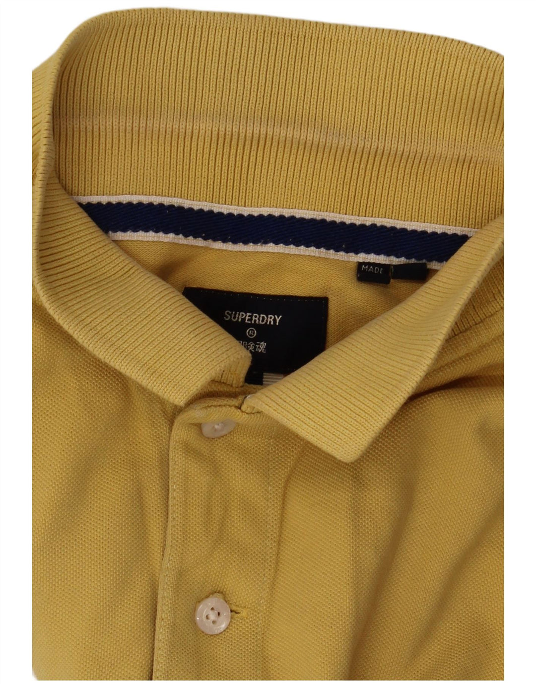 Superdry Polo Homme Jaune Moyen Coton