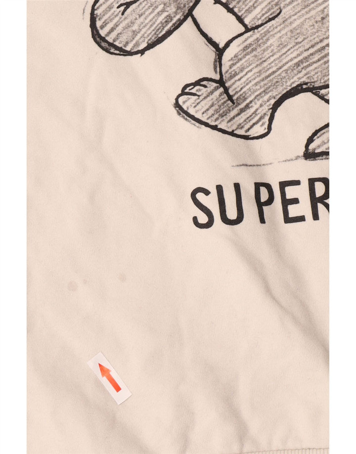 Superdry Sweat-shirt surdimensionné graphique pour femme UK 16 Large Blanc