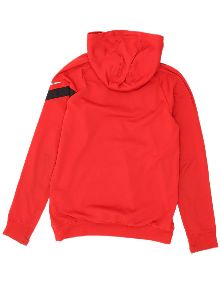 Nike Pull à capuche coupe slim pour homme, petit, rouge, color block, polyester