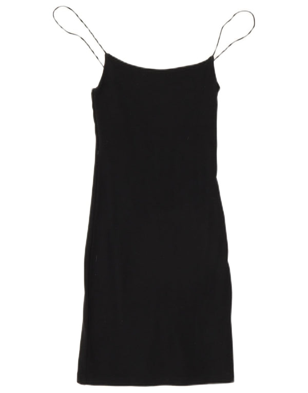 Zara Robe Slip Femme UK 8 Petit Coton Noir